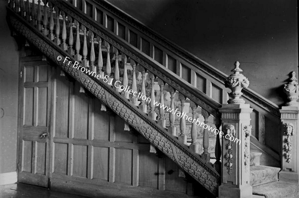 HERBERTSTOWN HOUSE CARVED OAK STAIRS